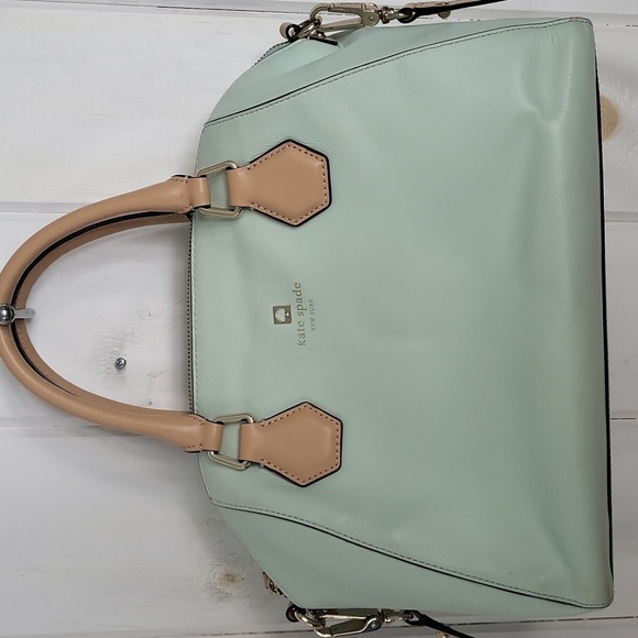 Kate Spade Mint & Taupe Pippa Crossbody Top Handle Bag - Picture 1 of 16